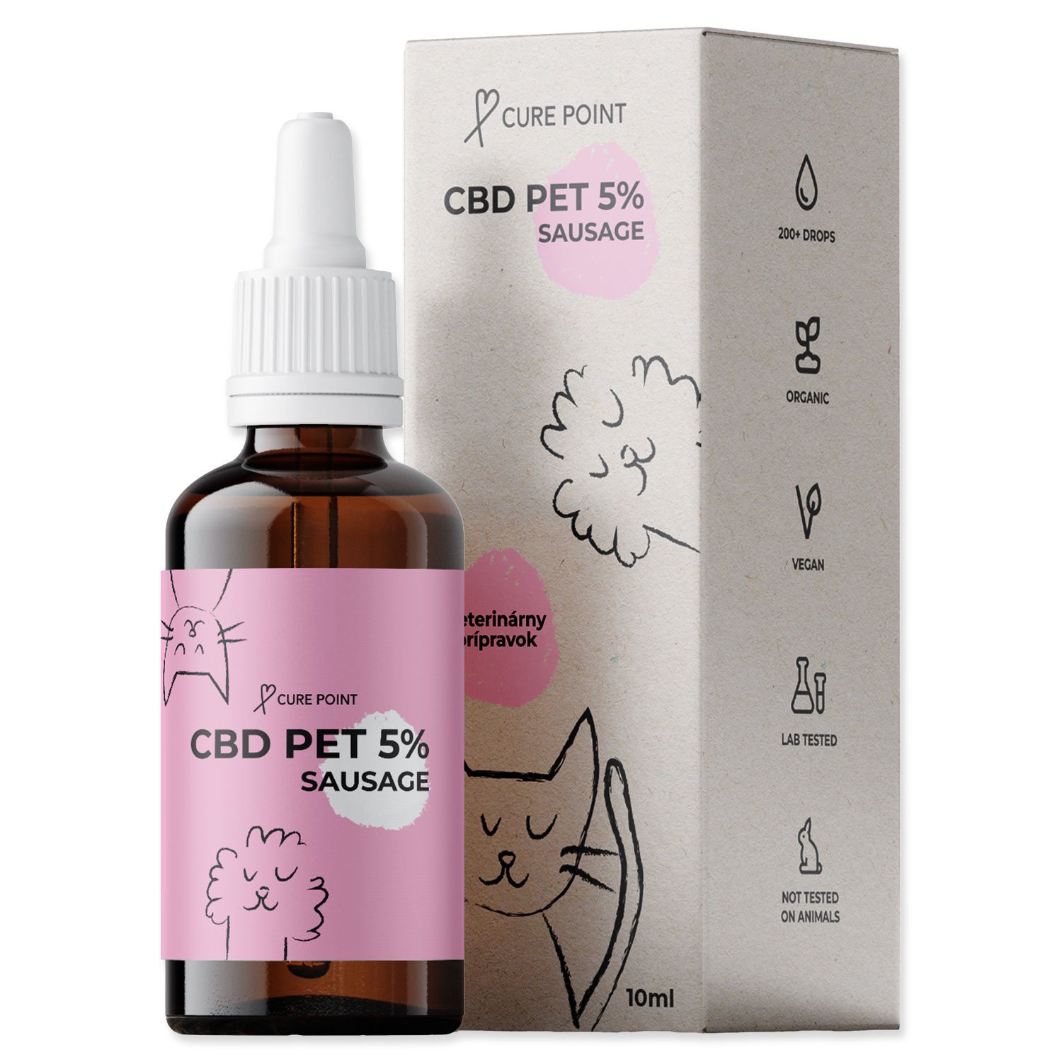 Olej CBD PET 5% klobása 10ml-KS