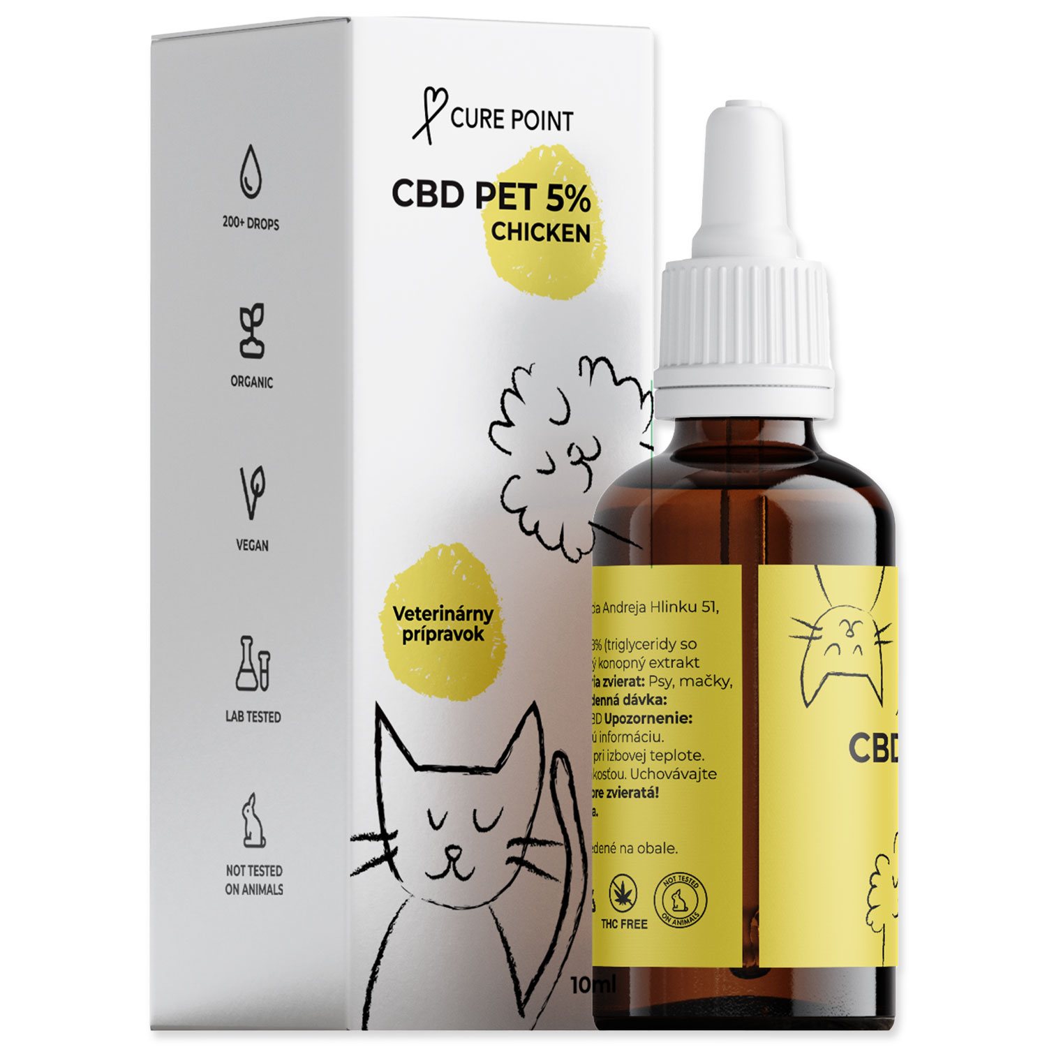 Olej CBD PET 5% kuře 10ml-KS