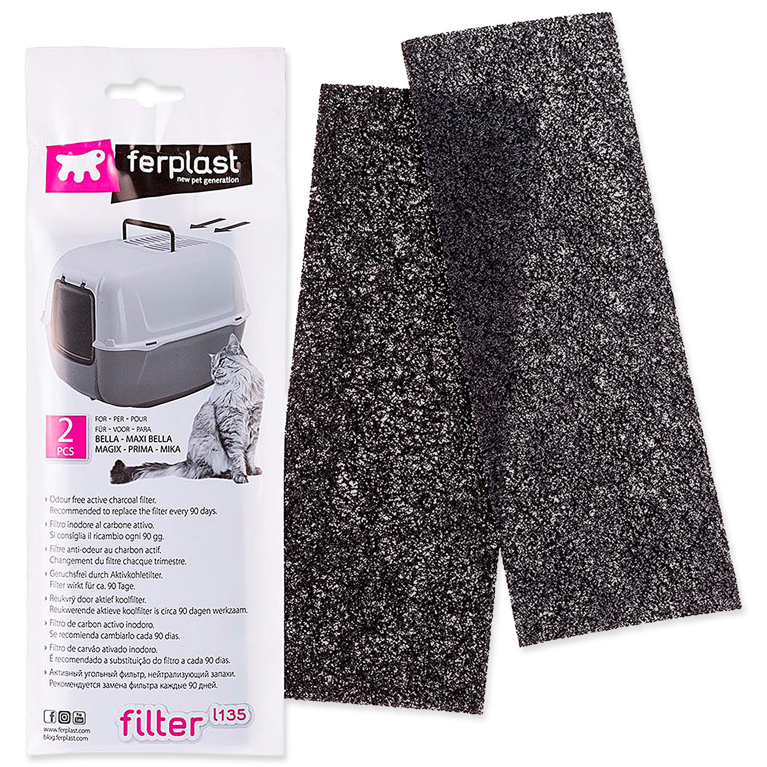 Filtr uhlíkový do kočičí toalety L135-KS