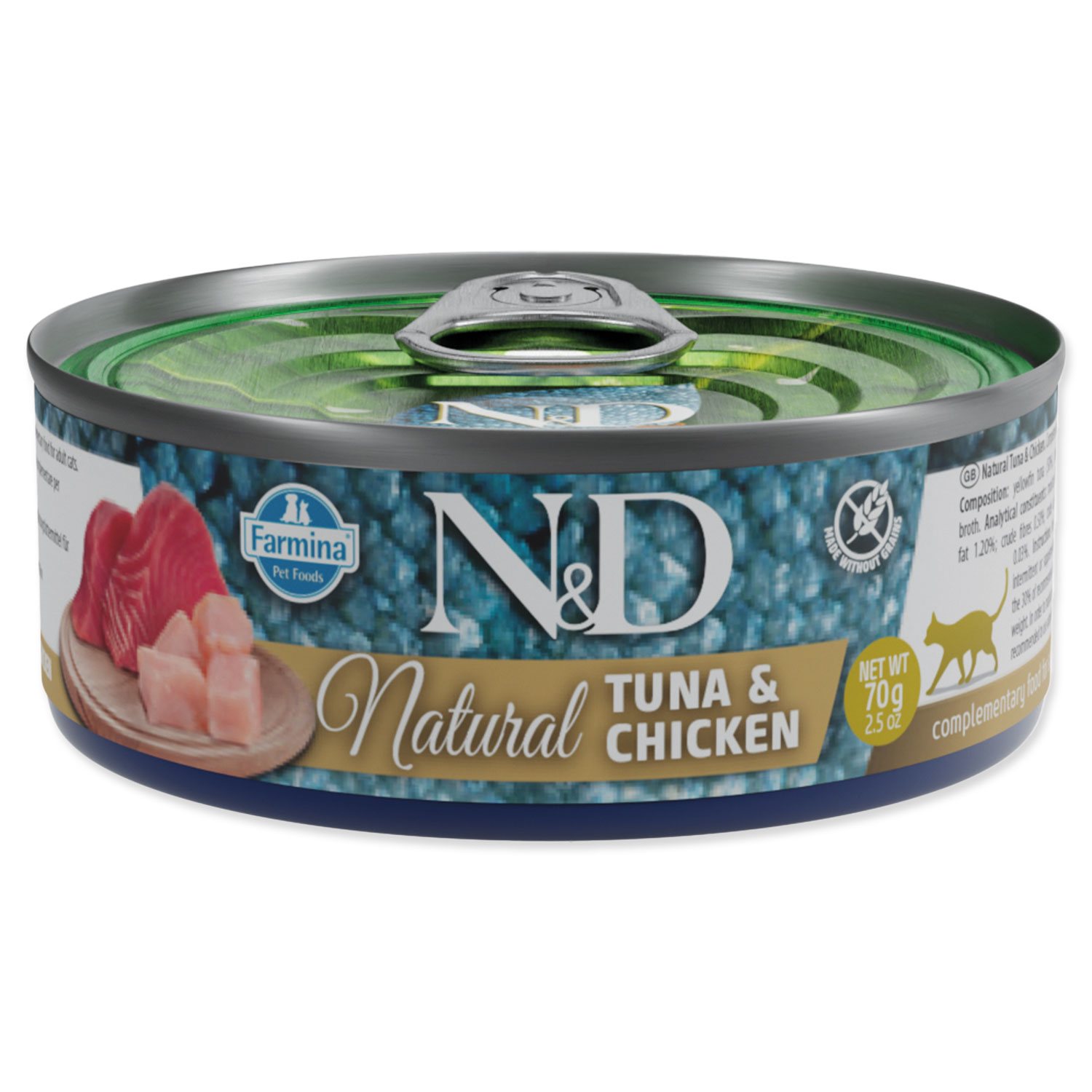 Konzerva N&D Cat Natural Tuna & Chicken 70g