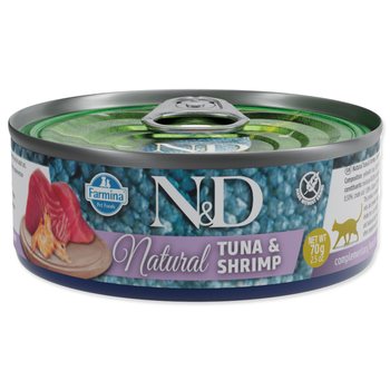 Konzerva N&D Cat Natural Tuna & Shrimp 70g-KS