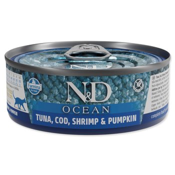 Konzerva N&D Cat Ocean Tuna, Cod, Shrimp & Pumpkin 70g-KS