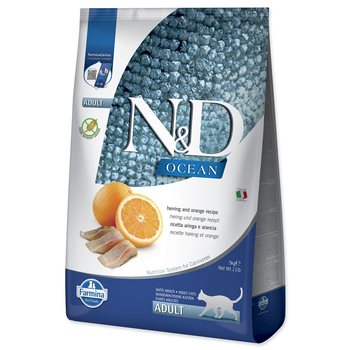 Krmivo N&D Cat Ocean Herring & Orange 5kg-KS