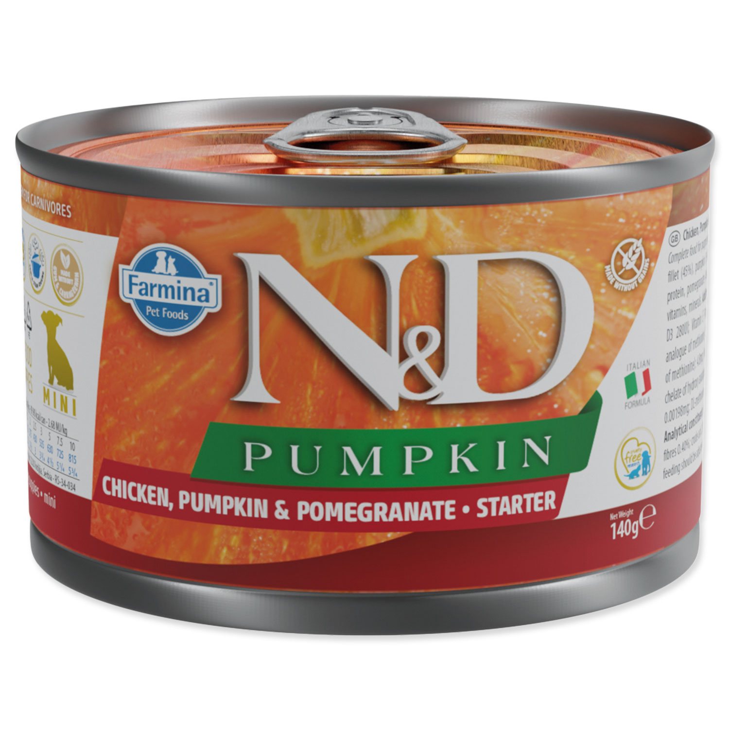 Konzerva N&D Puppy Starter Chicken, Pumpkin & Pomegranate 140g-KS