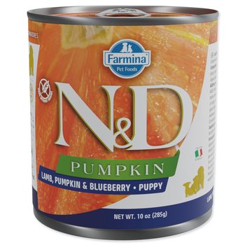 Konzerva N&D Puppy Lamb, Pumpkin & Blueberry 285g-KS
